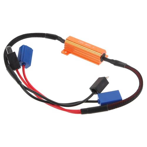 Mikikit Decodificador Arnés para Faros LED Antiparpadeo Compatible con Bombillas Luz Blanca Homologadas para Vehículos Material Aleación de Aluminio Resistente y Duradero