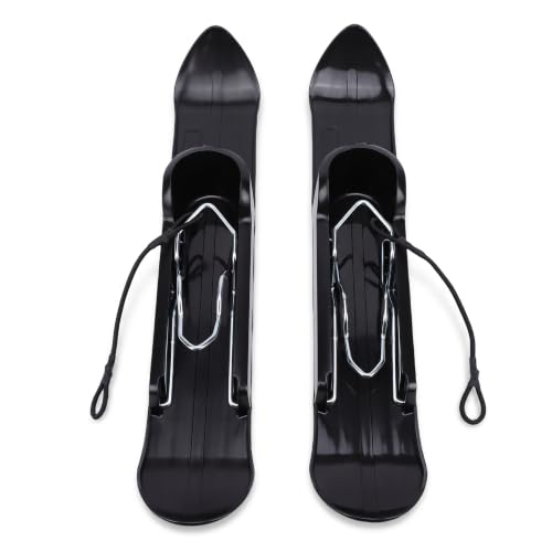 FAUOSWUK Stroller Skis, 2 Pcs Plastic Metal Snow Sled Board