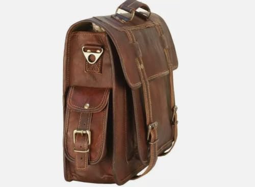 Bolso mensajero de cuero para hombre 18 pulgadas miniatura 2