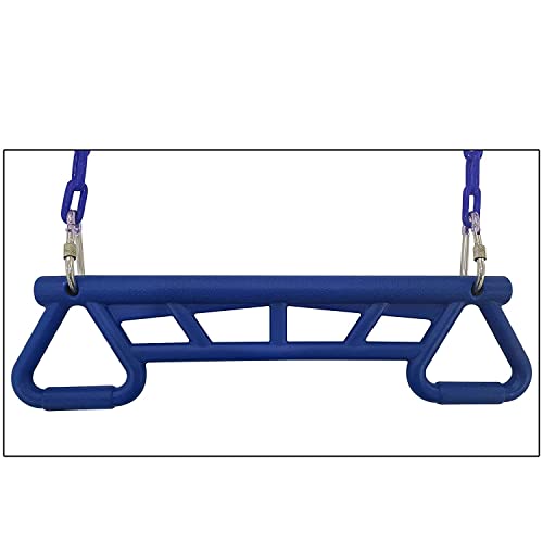 Image of REZNOR Trapeze Swing Bar Playset with Plastic Gym Trapeze Bar for Kids /Adults, | Weight Capacity 120 kg (Blue)