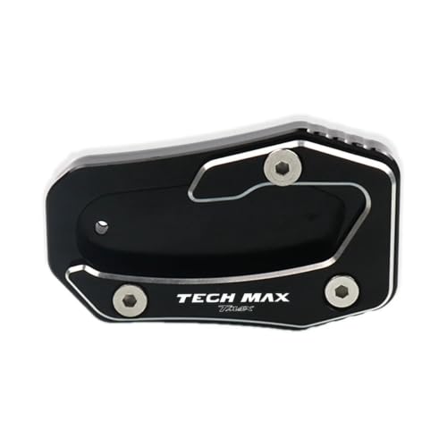 Béquille de moto TMAX 560 stable sur sol meuble avec cette plaque d'extension élargie