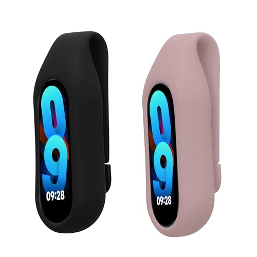 kwmobile Clip Halter kompatibel mit Xiaomi Mi Band 10/9 / 8 - Silikon Fitnesstracker Halterung - ohne Tracker