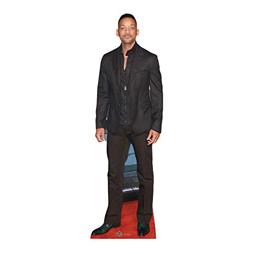 Figurine en carton taille reelle Will Smith costume noir 188 cm