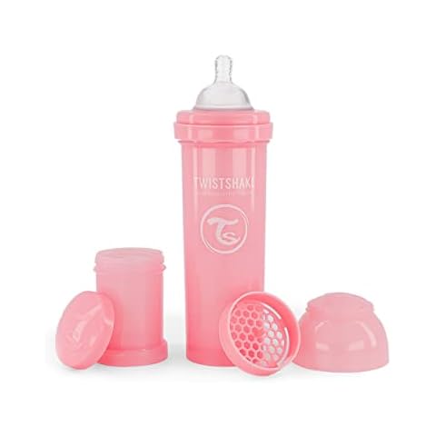 Twistshake Biberón Anti-cólicos con Tetina de Silicona Cover