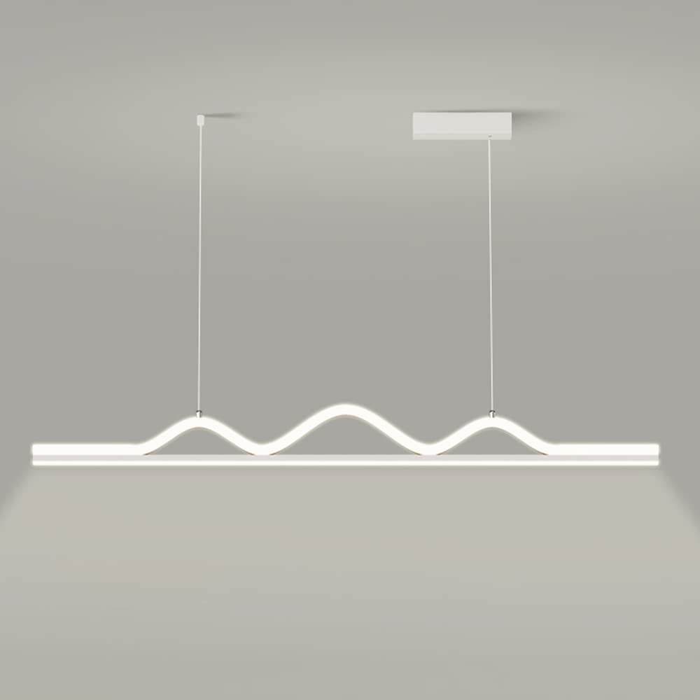 Lámpara colgante para comedor lineal que soluciona la falta de luz en mesas