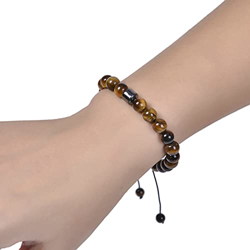 Bracelet d'anxiété diffuseur contre le stress en pierre de lave