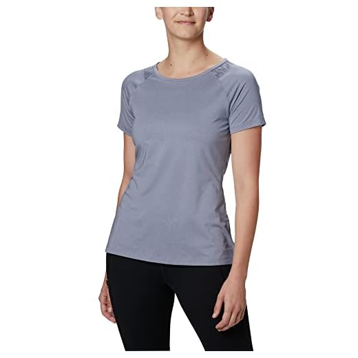 Columbia Peak To Point II Camiseta Térmica de Manga Corta, Mujer, Gris (New Moon Heather), XS