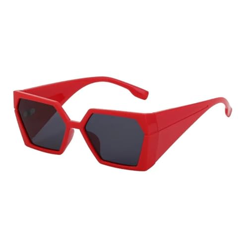 Lunettes de soleil hexagonales vintage grand format monture luxe UV400 pour homme et femme