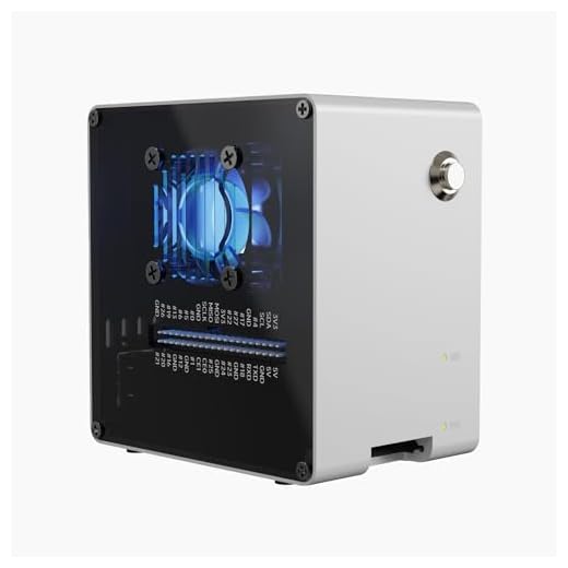Pironman NVMe M.2 SSD PCIe Mini PC Case per Raspberry Pi 5 2/4/8/16GB Hailo-8L AI Accelerator con PWM Cooler e RGB, spegnimento sicuro, design elegante (RPI5 no