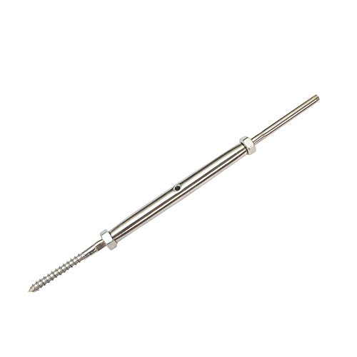 Tensores de acero inoxidable 316 para cable con tornillo espiga para cable de 1/8" COMBO miniatura 2