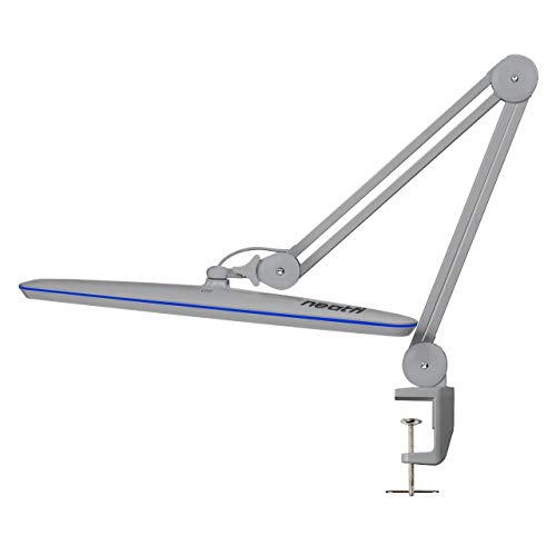 Neatfi XL 2,200 Lumens LED Task Lamp with Clamp, 24W, 117 Pcs SMD LED, 23 Inches Ultra Wide Lamp, 4 Level Brightness Dimmable, Eye-Caring LED Lamp, Glare Free (Silver) Neatfi XL 2,200 Lumens LED Task Lamp with Clamp, 24W, 117 Pcs SMD LED, 23 Inches Ultra Wide Lamp, 4 Level Brightness Dimmable, Eye-Caring LED Lamp, Glare Free (Silver)