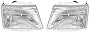 Headlights Headlamps Left & Right Pair Set for 98-00 Ford Ranger Pickup Truck