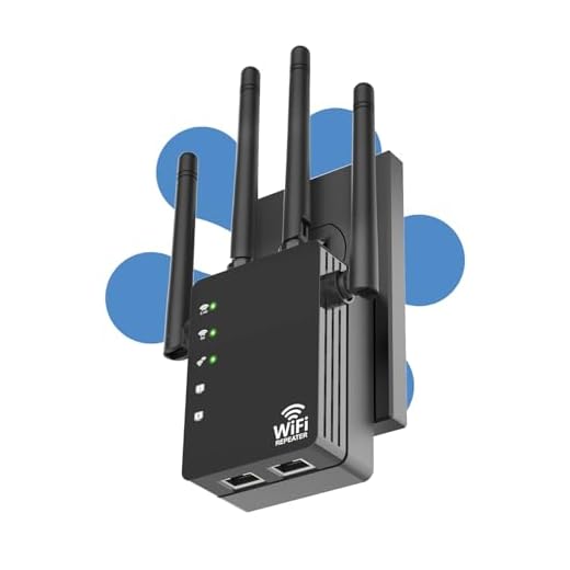 WiFi Extender Signal Booster 1200Mbps, Long Range Extender for Home and Outdoor, 12880 Sq.Ft Range, 105-Device Compatibility, Easy Setup, WiFi Extender
