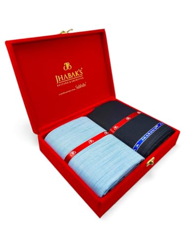 Image of JHABAK'S Unstitched Cotton Blend Solid Shirt & Trouser Fabric - 2.25 m Shirt Cloth - 1.20 m Pant Piece