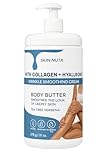 Skin Nutr Body Butter with Collagen and Hyaluronic Acid, Tea Tree Verbena, Wrinkle Smooth Cream, (Pack of 1) 31 oz