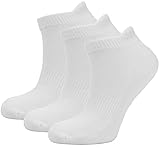 Herren/Damen Unisex Bambus Sneaker Socken – Sport (3er-Pack) Weiß Größe 42-45 – Einzigartige Doppelsohle – weicher & antibakterieller Bambus