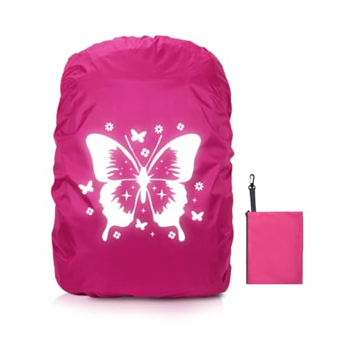 Housse Sac a Dos Impermeable Réfléchissante, 35L Protection Sac à Dos Imperméable, Protection Pluie Sac à Dos, Protege Sac a Dos Réfléchissante, Protege Cartable Pluie pour Randonnée Voyage Cyclisme