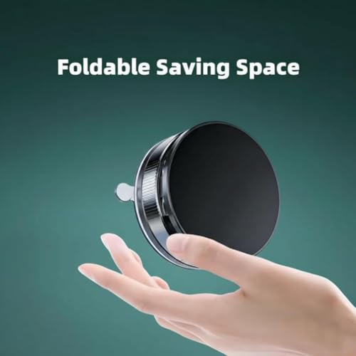 Image of Dangfly 360 Magnetic Vacuum Phone Mount | Strong Magnetic Car & Desktop Holder | Universal Smartphone Compatible | Shockproof, Stable Grip, Multi-Surface Suction Mount