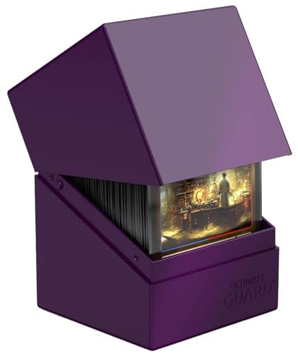 Image of Ultimate Guard Boulder Solid 100+, Deck Case for 100 Double-Sleeved TCG Cards, Purple, Secure & Durable Storage for Trading Card Games, No Transparency