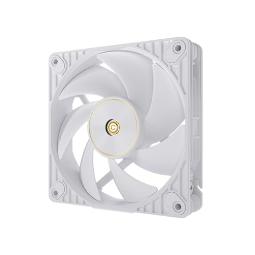 ASUS ProArt PF120 シングルパック – PMW 120mmファン、高性能、28mmフレーム、LCPブレード、静音動作、精密エンジニアリング、チェーンコネクタ、ホワイト。