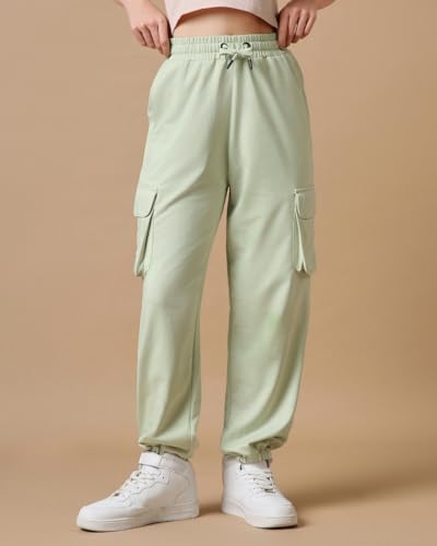 Image of Bewakoof Air 1.0 Women's Solid Oversized Plus Size Joggers