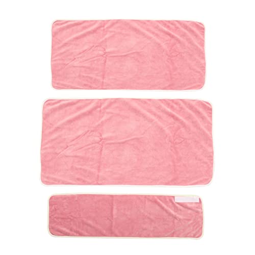 Cabilock 1 Juego Set de Toalla de salón de Belleza Toallas de baño algodón Absorbente Suave Encapuchado Playa Bath Toalla para el Cabello Envoltura de Cabello SPA Toalla ponible Fibra Rosa