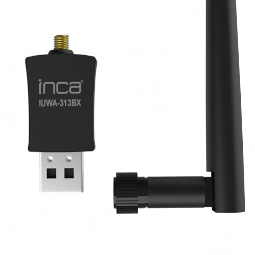 Inca IUWA-313BX adaptateur clé USB WiFi 300 Mbps antenne 5dBi pour PC