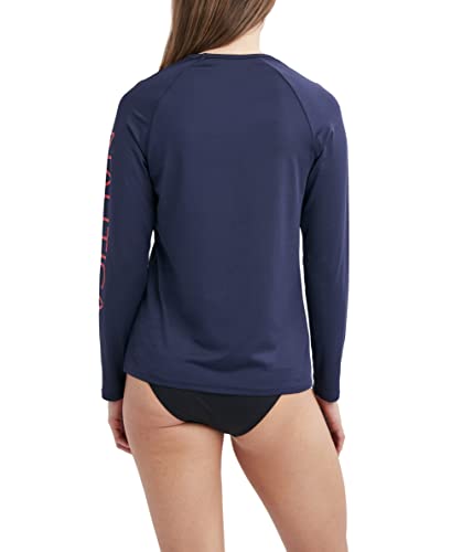 Image of Nautica Women's Long Sleeve Rashguard - Quick-Dry, UPF Protection, Swim Shirt, Pool, Beach, Hiking, Yoga, Volleyball