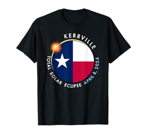 Totalité de l'éclipse solaire totale 2024 à Kerrville au Texas : 29 : T-Shirt