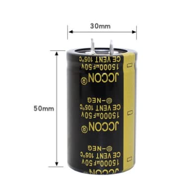 2PC 15000uf 50v JCCON Black Gold Audio Power Amplifier Filter Manufacturer Direct Selling electrolytic Capacitor 30x50