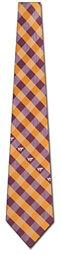 Eagles Wings Virginia Tech Hokies Check Poly Necktie