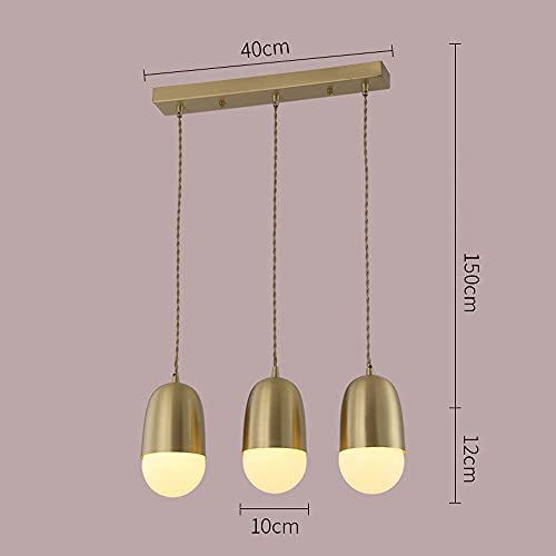 Lámparas de isla de cocina modernas E27 tipo mini lámpara colgante de vidrio 3