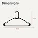 Amazon Basics Plastic Clothes Hangers, Adult Size, Black, Pack of 50