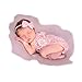 Newborn Infant Baby Photography Props Girls Lace Bow Vest Bodysuits Romper Photo Shoot Princess Clothes (Pink)