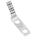 Panduit LCC2/0-38DH-X Code Conductor Lug, Two Hole, Long Barrel, 45 Degree Angle, 2/0 AWG Copper Conductor Size, Black Color Code, 3/8" Stud Hole Size, 1.00" Stud Hole Spacing, 1-9/16" Wire Strip Length, 0.13" Tongue Thickness, 0.85" Tongue Width, 1.50" Neck Length, 3.31" Overall Length