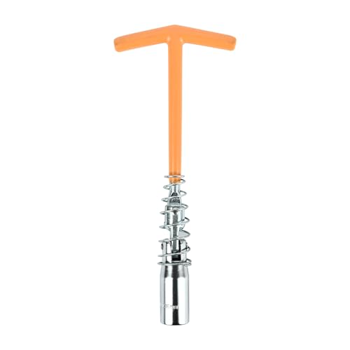 Image of 16mm T Handle Spark Plug Wrench (CE-60042) | Heavy-Duty Spark Plug Removal Tool | Steel Socket with Spring Grip | Ideal for Motorcycles, Scooters & Small Engines