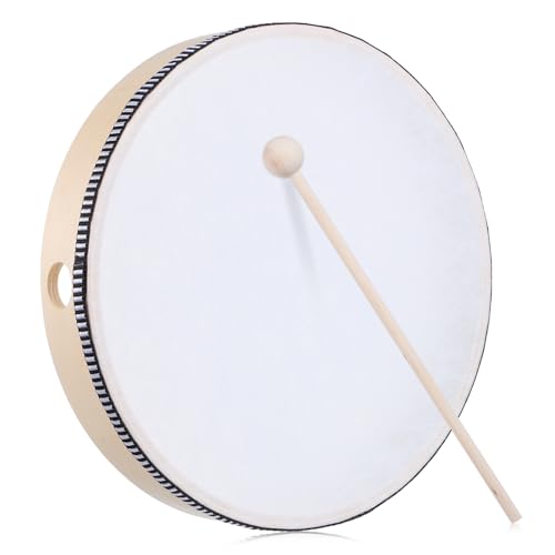 BESPORTBLE Hand Drum Percussion Instrument with Sturdy Frame Drum Stick Dancing Parties Portable and Versatile
