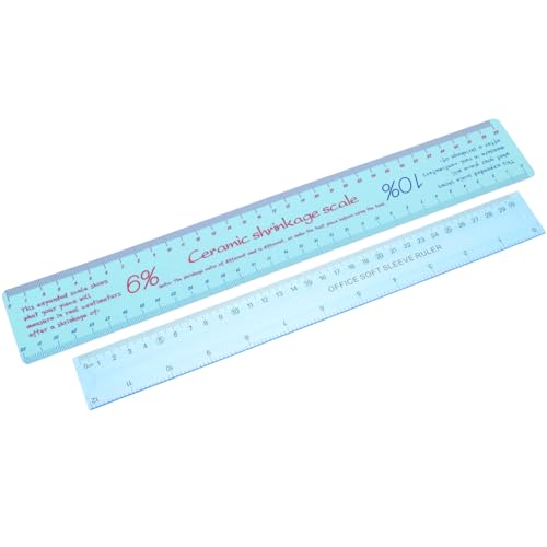 Règle d'argile outil de mesure de poterie TEHAUX lot de 2 règles droites pour sculptures plastique