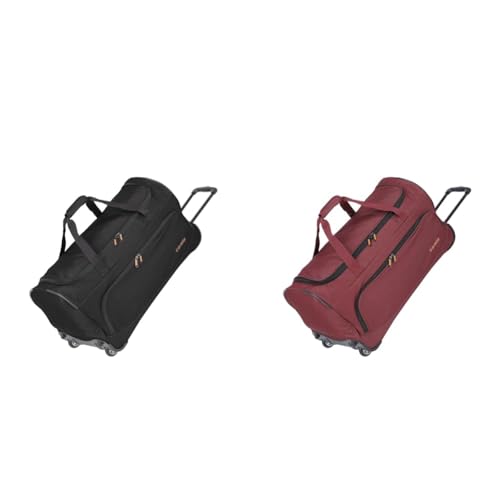 Sac de voyage souple à roulettes travelite Basics Fresh bordeaux pour déplacements et vacances