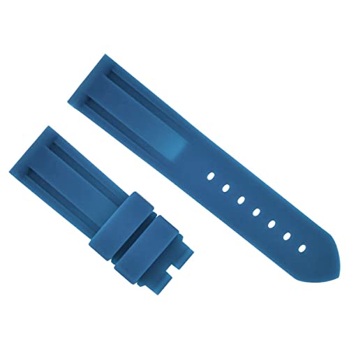 Ewatchparts 22Mm - 24Mm Rubber Diver Strap Band Compatible With Panerai Gmt Marina Luminor Radiomir #TOP2