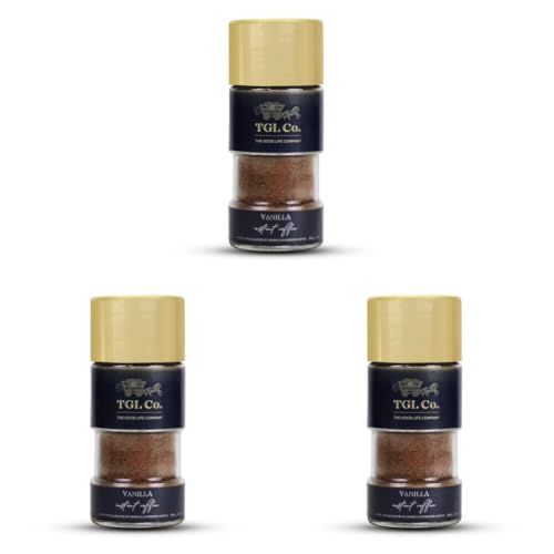 Image of TGL Co. Vanilla Flavoured Instant Coffee Powder (100 Gm) | Rich & Smooth Taste | Everyday Coffee | Makes 50 Cups (Pack of 3)