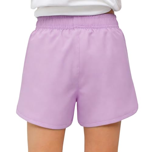 Image of MEILONGER Girls Swim Shorts 2 in 1 Bathing Suits Kids Quick Dry Boardshort Bottoms Swimming Swimwear with Compression Liner