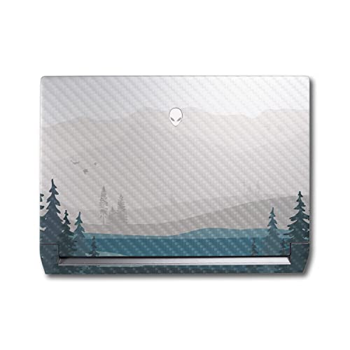 Image of MightySkins Carbon Fiber Skin Compatible with Alienware M17 R5 (2022) Full Wrap Kit - Tundra | Protective, Durable Textured Carbon Fiber Finish | Easy to Apply & Change Styles | Made in The USA