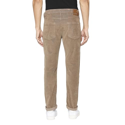 Image of Being Human Beige Slim Straight Fit Men's Denims Clothing