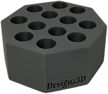 Miniatura 5 de Organizador de escritorio para 510 cartuchos, bolígrafos y lápices - 12 espacios (gris)