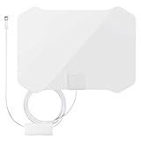 ANTOP ペーパー薄型屋内HDTVアンテナ | Smartpass増幅- 174MHz、470MHz～230MHz、700MHz～21dB - HDTVアンテナ インドア - 光沢ホワイト - デスクトップ/壁/窓 - 全方向性