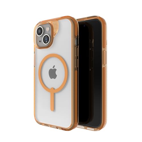 Image of ZAGG Santa Cruz Snap iPhone 15 /14 /13 Case - MagSafe Phone Case, Drop Protection (13ft /4m), Durable Graphene, Anti-Yellowing, and Scratch-Resistant Phone Case, Orange