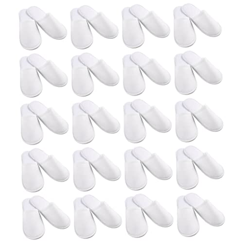 Gcroet Slippers jetables, 20 Paires de Pantoufles d'hôtel en Peluche pour Femmes et Hommes, Pantoufles de Spa, Pantoufles jetables, Pantoufles d'hôtel, Pantoufles, Pantoufles pour Femmes, Pantoufle Cover