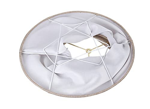 Aspen Creative Corporation 38001A Transitional Bell Shaped Collapsible Spider Construction Lamp Shade In Natural thumb #3