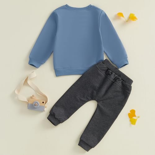 Aunties Bestie Baby Clothes Toddler Boy Fall Winter Outfit 2 Piece Sweatsuit Long Sleeve Sweatshirt And Pants Set3
